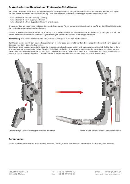 Manual Schaftkappe XT