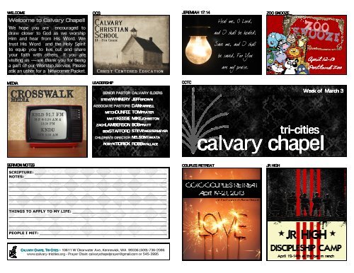 DROPBOX COPY OF BULLETIN - Calvary Chapel Tri-Cities