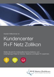 Kundencenter R+F Netz Zollikon