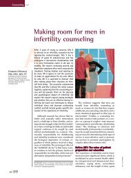 Making room for men in infertility counseling - OBG Management