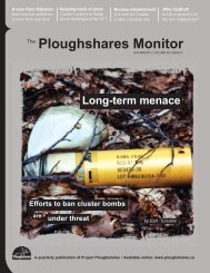 Ploughshares Monitor - Project Ploughshares