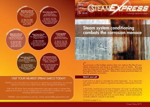 Steam system conditioning combats the corrosion menace