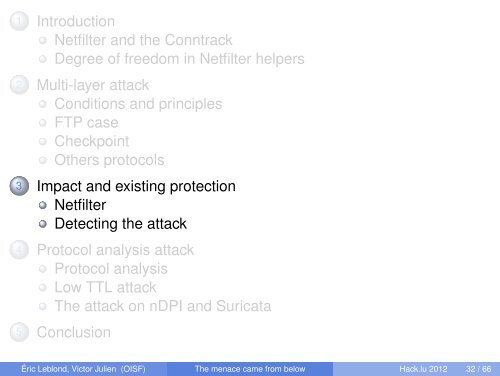 The menace came from below - Hack.lu