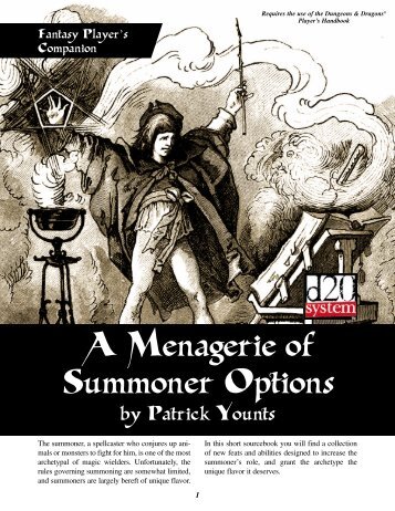 A Menagerie of Summoner Options - e23