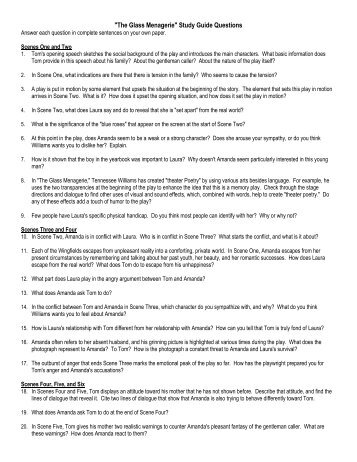 "The Glass Menagerie" Study Guide Questions