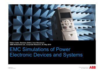 EMC Simulations of Power Electronic Devices and Systems - serec