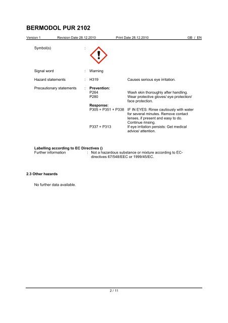 SAFETY DATA SHEET BERMODOL PUR 2102 - AkzoNobel