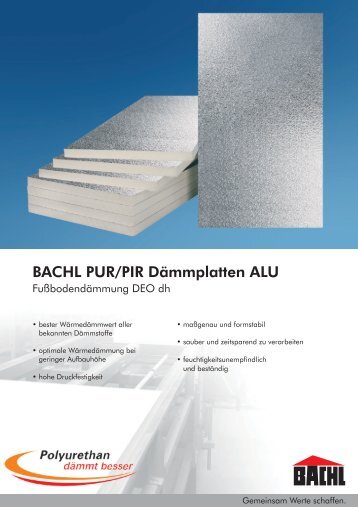 BACHL PUR/PIR Dämmplatten ALU - Karl Bachl GmbH & Co KG