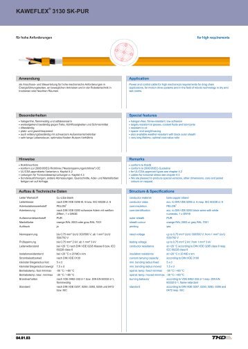 kaweflex 3130 sk-pur kaweflex 3130 sk-pur - TKD KABEL GmbH