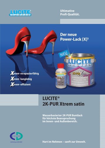 LUCITE® 2K-PUR Xtrem satin - CD-Color GmbH & Co.KG