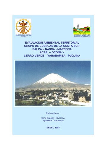 evaluación ambiental territorial grupo de cuencas de la costa sur