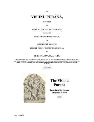 VISHŃU PURÁŃA, The Vishnu Purana - Mandhata Global