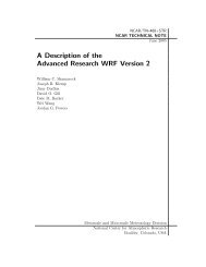 Advanced Research WRF (ARW) Technical Note - MMM - University ...