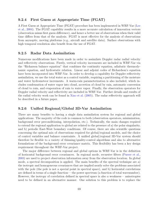 Advanced Research WRF (ARW) Technical Note - MMM - University ...