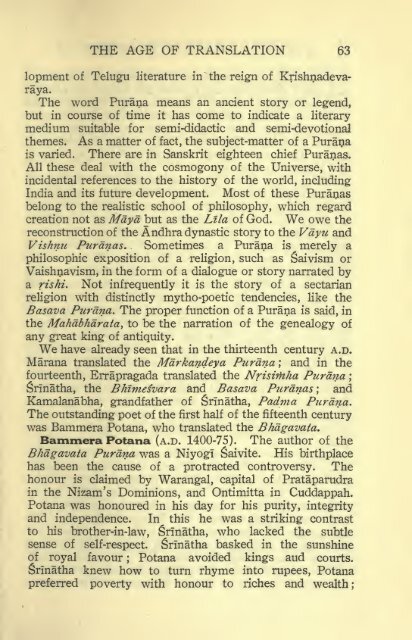 A history of Telugu literature; - Cristo Raul