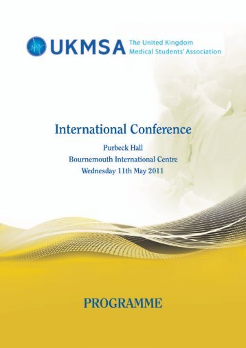 UKMSA 2011 International Conference Programme - Association of ...