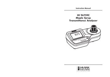 HI 96759C Maple Syrup Transmittance Analyzer - HANNA instruments