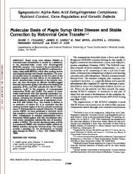 Molecular Basis of Maple Syrup urine Disease and Stable ...