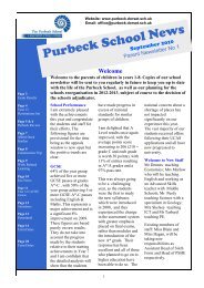 Issue 1 Parents Newsletter - The Purbeck School