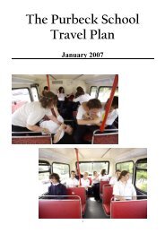 School Travel Plan - The Purbeck School