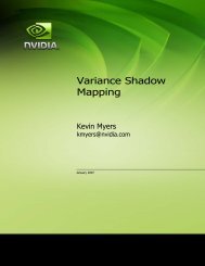 Variance Shadow Mapping - Nvidia