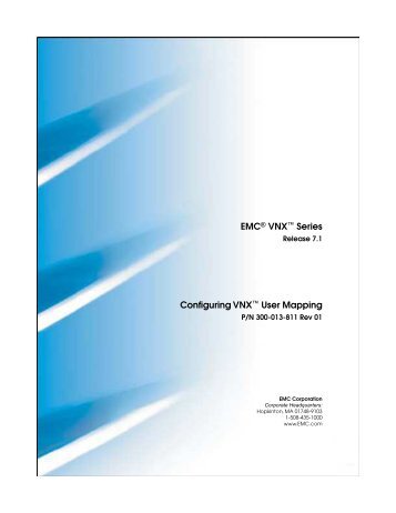 Configuring VNX User Mapping - EMC