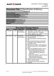 Specification of Memory Mapping - autosar