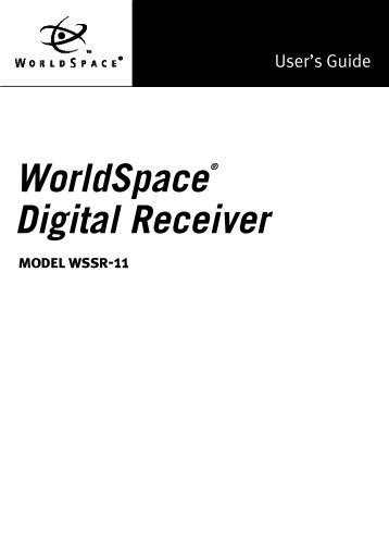 model wssr-11 WorldSpace® Digital Receiver - Thiecom