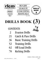 RLCM Drills (Book 3) - Country Rugby League