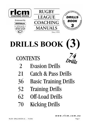RLCM Drills (Book 3) - Country Rugby League