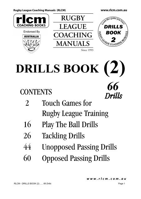 RLCM Drills (Book 2).pdf - Country Rugby League