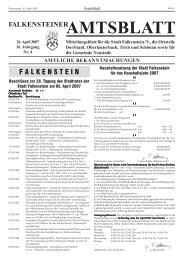 AMTSBLATT - Stadt Falkenstein im Vogtland