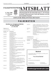 AMTSBLATT - Stadt Falkenstein