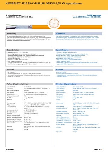 KAWEFLEX 5225 SK-C-PUR cUL SERVO 0,6/1 kV kapazitätsarm ...