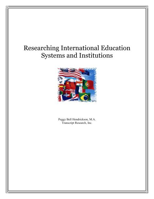 Researching International Education Systems and Institutions - NAFSA