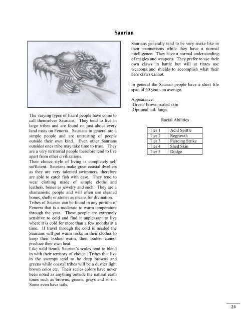 Rule Book - Fables of Fenorra