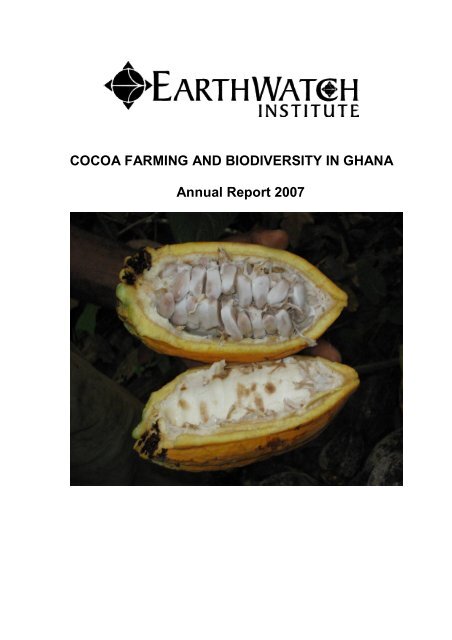 COCOA FARMING AND BIODIVERSITY IN GHANA Annual ... - NCRC