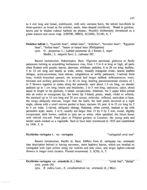 atoll research bulletin no. 392 the flora of - Smithsonian Institution ...