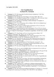 List of publications Gerhard M. Tarmann - Verein Tiroler ...