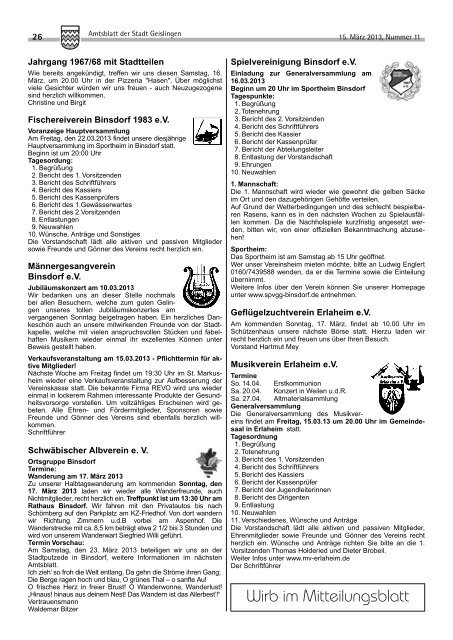 Amtsblatt Geislingen KW11 - Stadt Geislingen