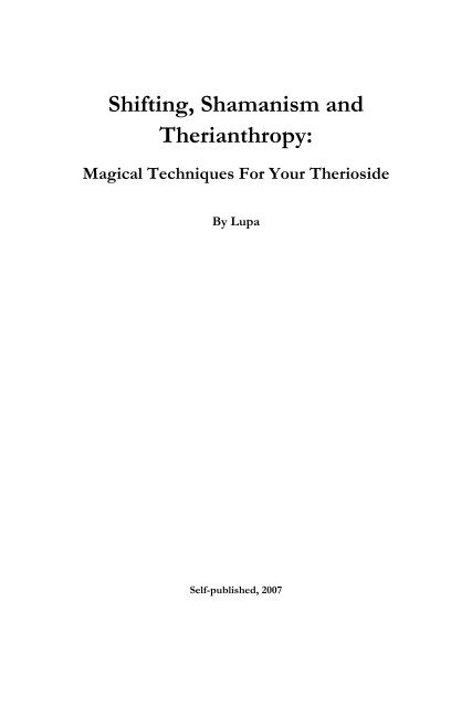 Therianthropy, Therianthropy