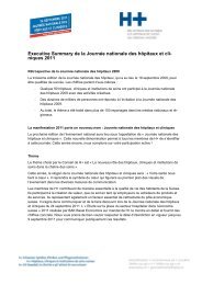 Executive Summary de la Journée nationale des hôpitaux et cli - Hplus