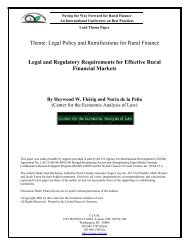 Theme: Legal Policy and Ramifications for Rural Finance Legal and ...