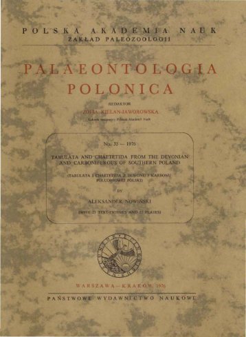 r - Palaeontologia Polonica - Polska Akademia Nauk