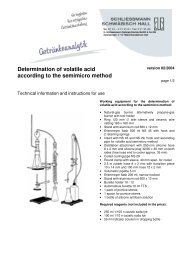 Determination of volatile acid according to the semimicro method