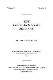 the field artillery journal - january - march - 1915 - Fort Sill