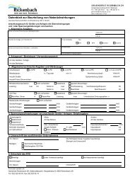 Datenblatt zur Beurteilung von Netzrückwirkungen - Rickenbach ZH