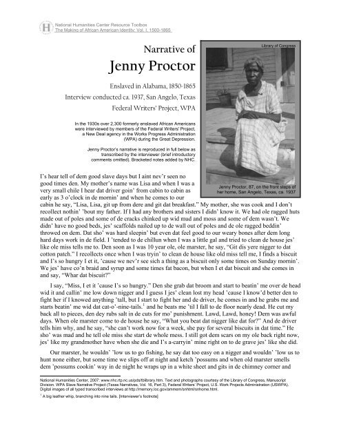 Jenny Proctor - National Humanities Center