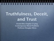 Truthfulness, Deceit, and Trust - Olena's