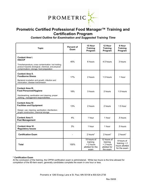 Proctor Manual - NEHA Food Safety Training